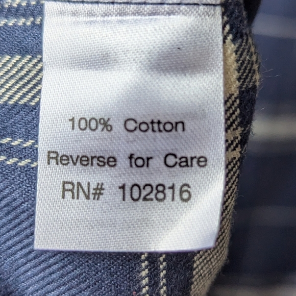 NWOT Garnet Hill Navy Blue Peruvian Cotton Plaid Midi Shirt Dress Size Large - Picture 7 of 9